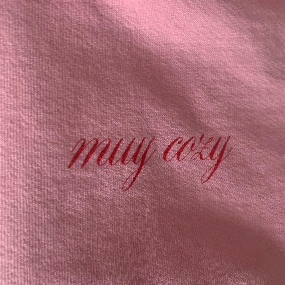 Lights Label pink “Muy Cozy” sweatshirt and sweatpants set. XL - Picture 4 of 7